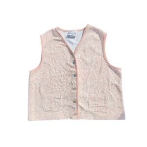 Vintage pink floral vest